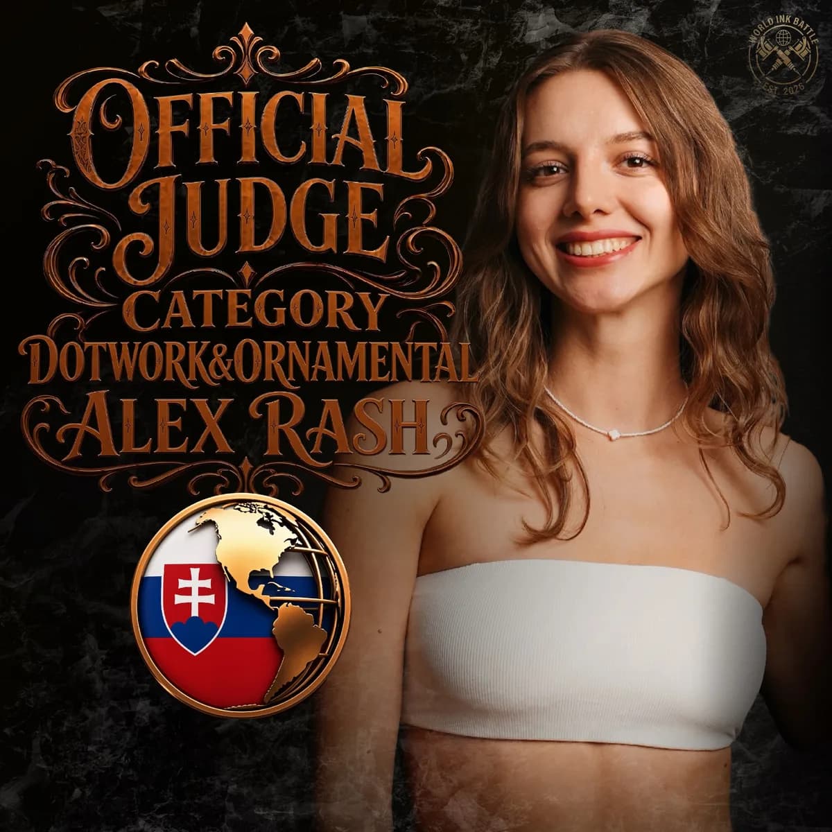 Official Dotwork Ornamental judge announcement featuring Alex Rash.