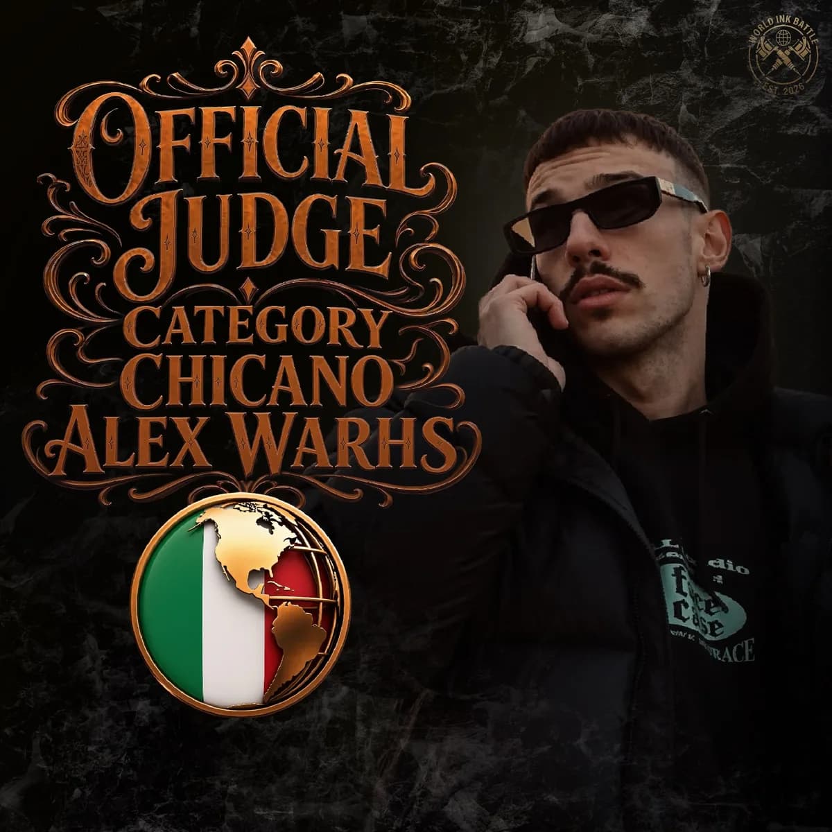 Official Chicano judge announcement featuring Alex Warhs.