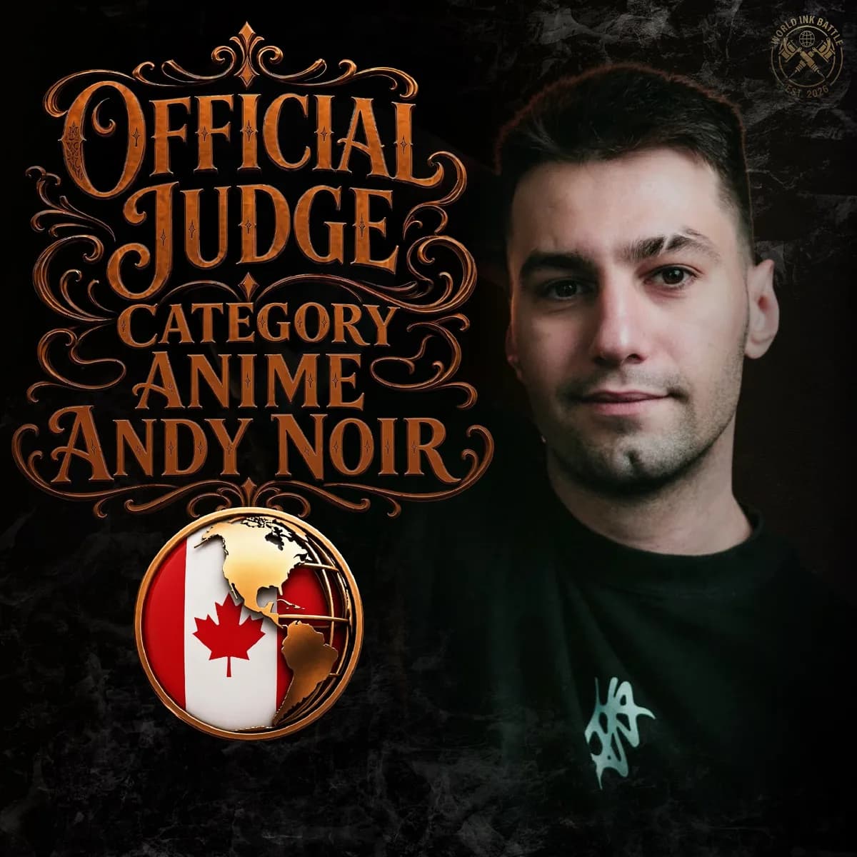 Official Anime judge announcement featuring Andy Noir.