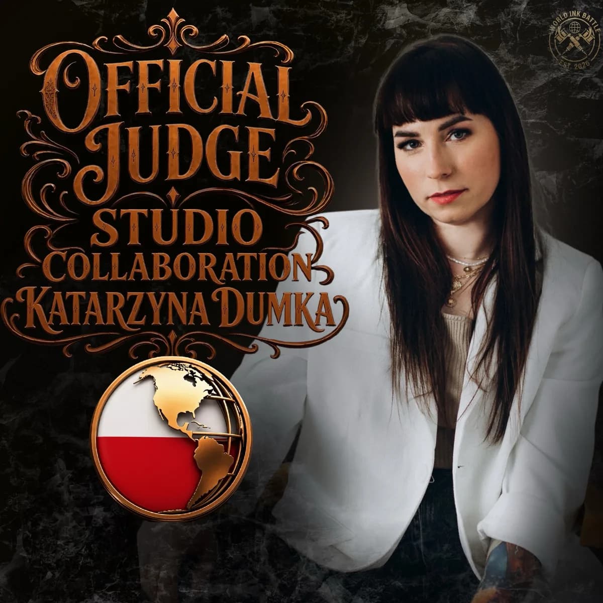 Official Studio Collaboration judge announcement featuring Katarzyna Dumka “Kejty”.