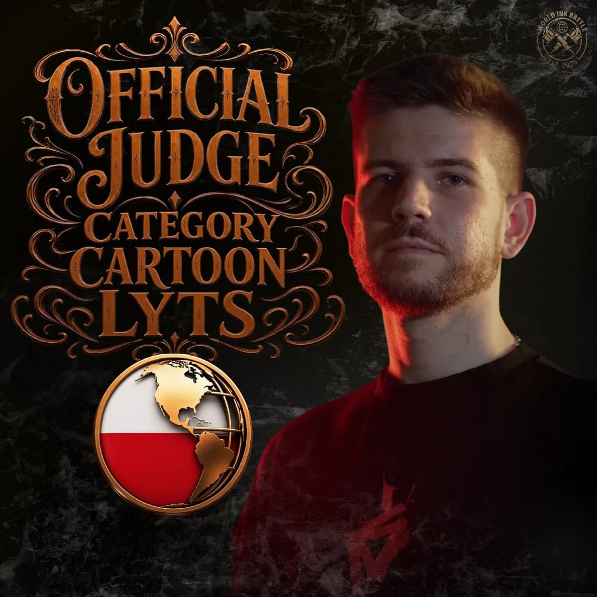 Official Cartoon judge announcement featuring Lyts.