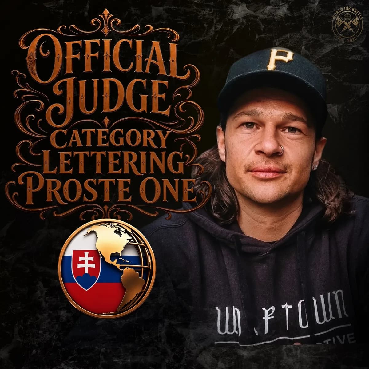 Official Lettering judge announcement featuring Proste One.