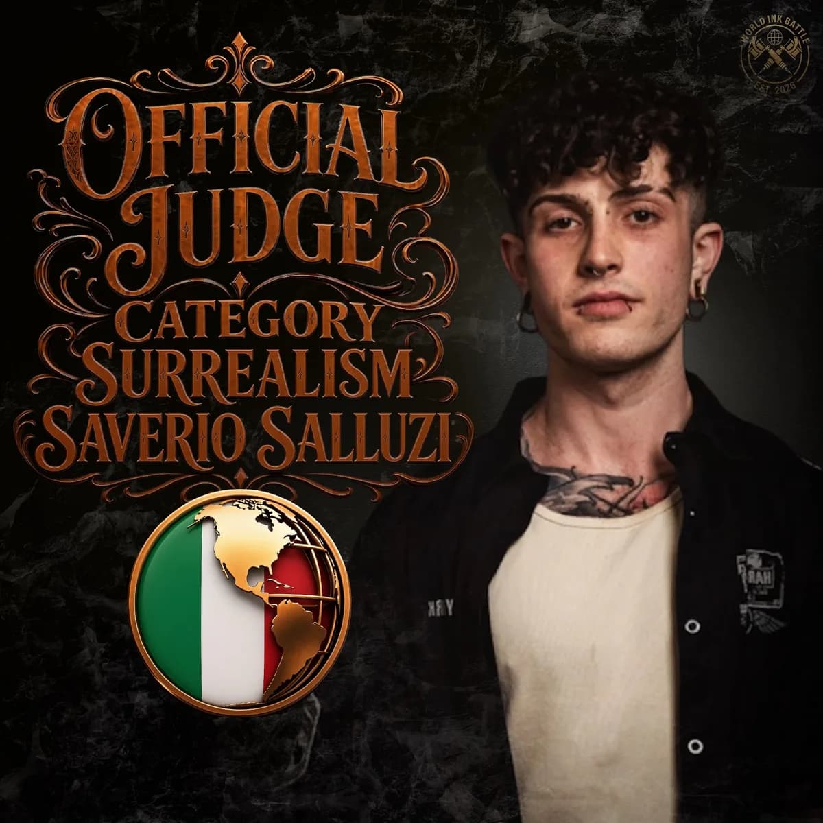 Official Surrealism judge announcement featuring Saverio Saluzzi.