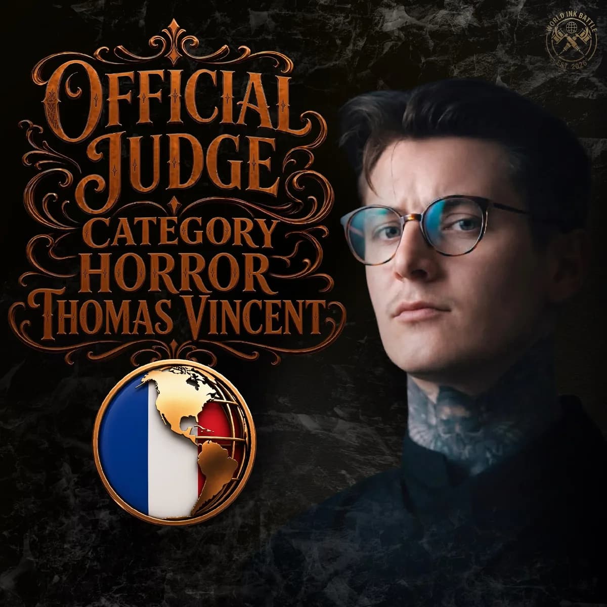 Official Horror judge announcement featuring Thomas Vincent.