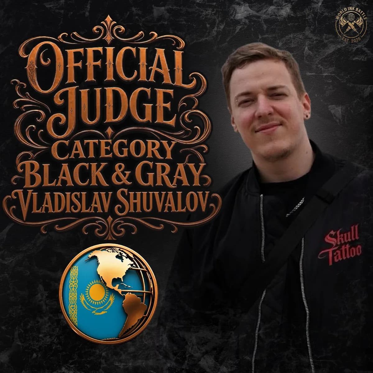 Official Black And Grey judge announcement featuring Vladislav Shuvalov “Vladolla”.