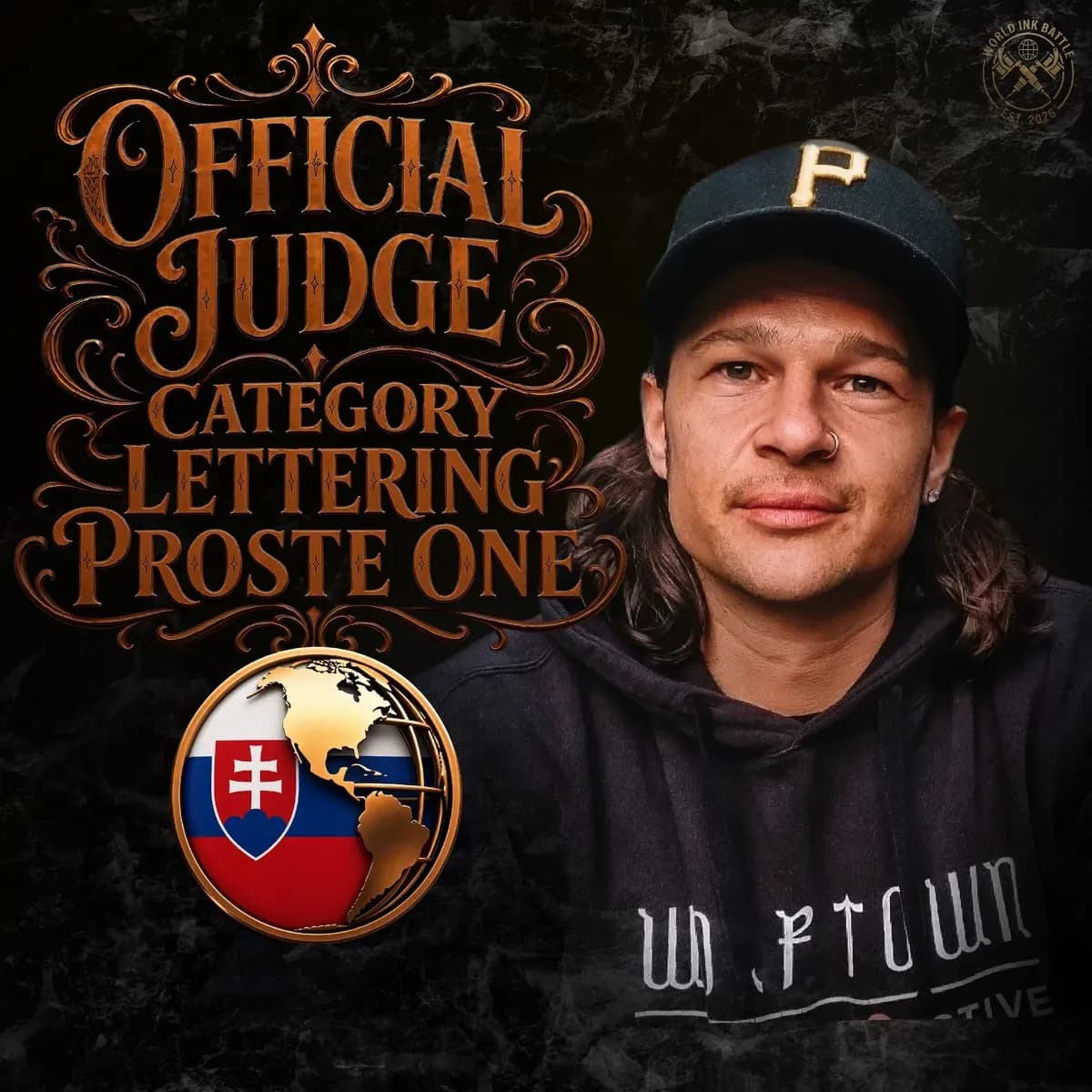 Official Lettering judge announcement featuring Proste One.