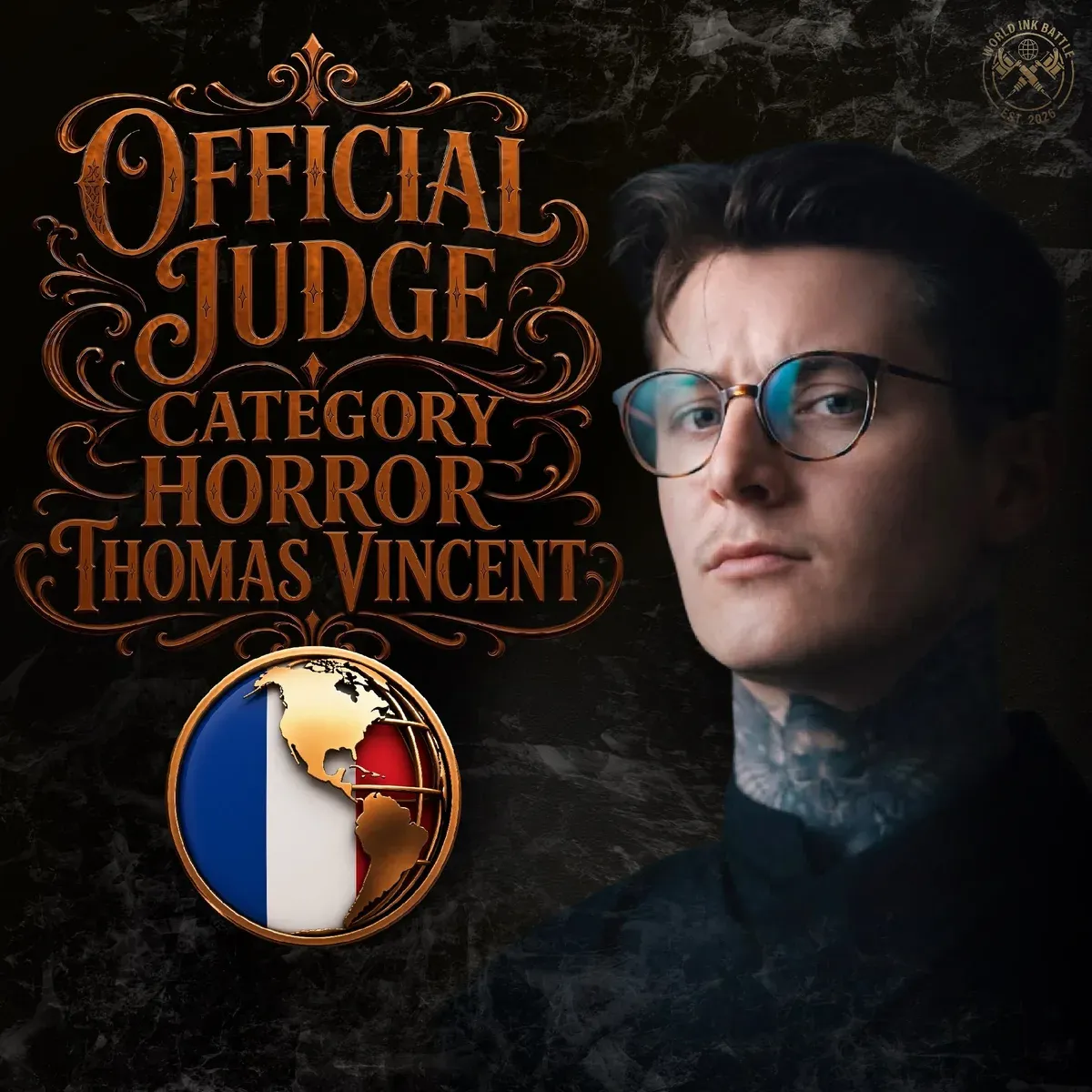 Official Horror judge announcement featuring Thomas Vincent.