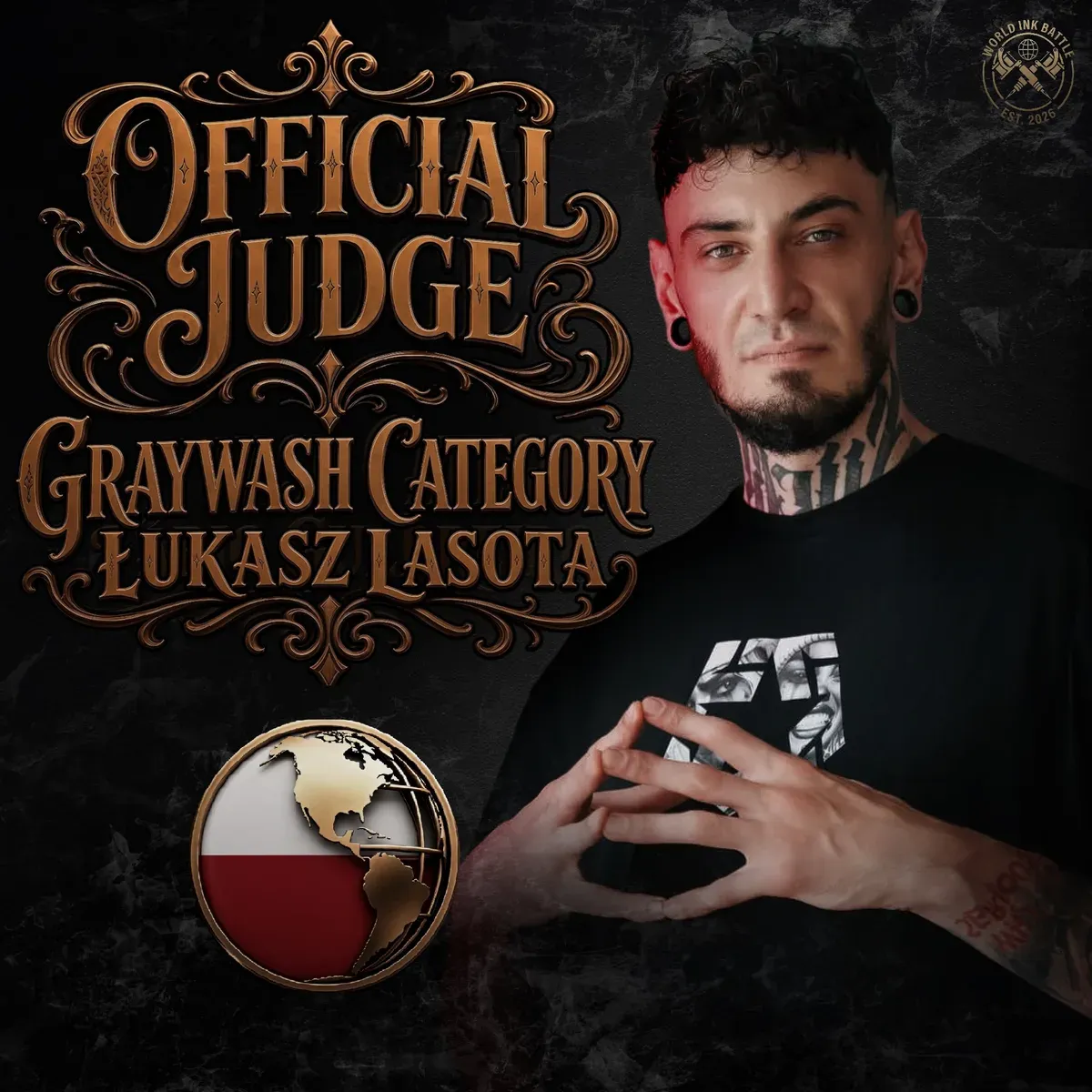 Official Graywash judge announcement featuring Łukasz Lasota.